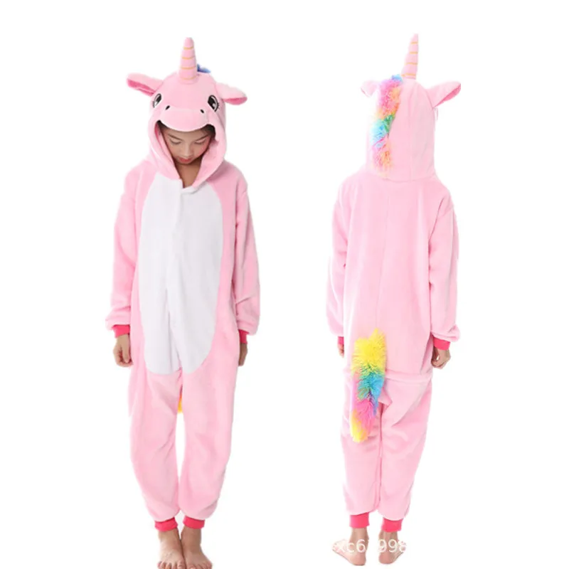 Roupas da Menina do Bebê Crianças Unicornio Pijamas Infantil Unicórnio Quente Arco-íris Pijama Meninos Animais 4-10y 6 Conjuntos de pijama