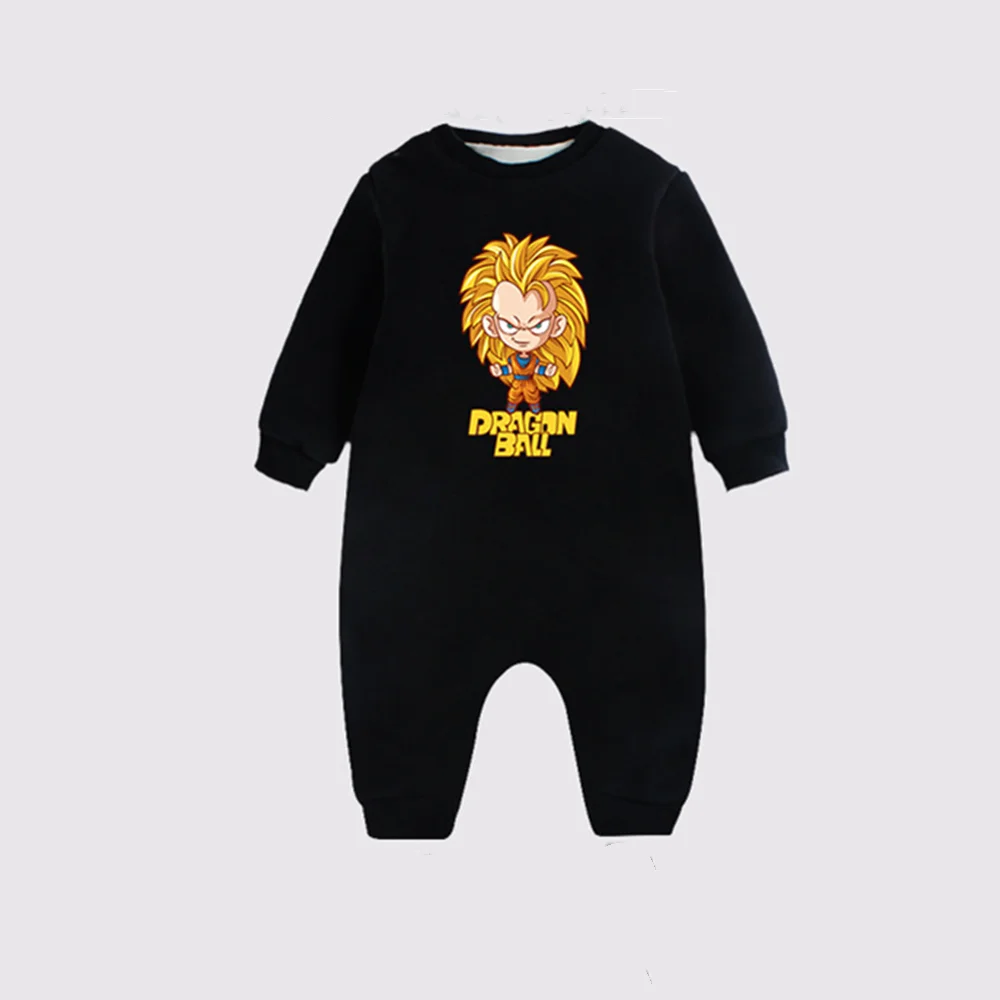 Хлопковая одежда для маленьких мальчиков; комбинезоны для новорожденных; мяч Дракон аниме Гоку; зимний комбинезон с длинными рукавами и рисунком; Одежда для новорожденных девочек