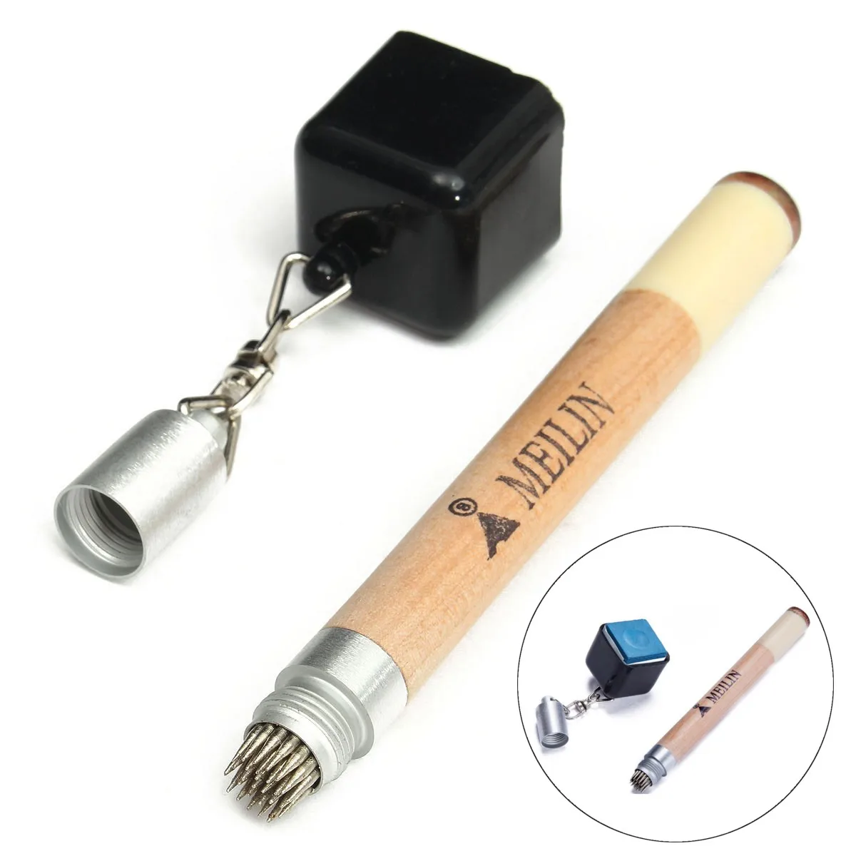 2 в 1 держатель Pricker Cue Tip Prep инструмент карманный бильярдный мел стол ручка для снукера бильярдные аксессуары