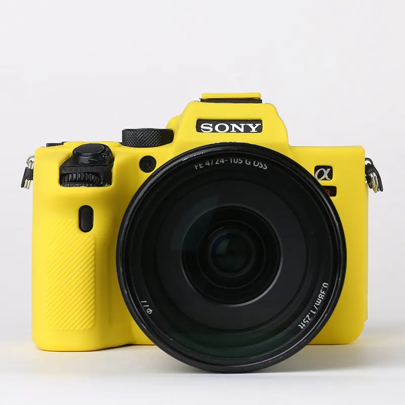 A7R IV A7R4 Yellow Силиконовая кожа брони чехол корпус протектор для sony A7 III/A7R III/A7M3 A7RM3/A9 ILCE-9/A7R IV A7RM4 камеры только - Цвет: A7R IV A7R4 Yellow