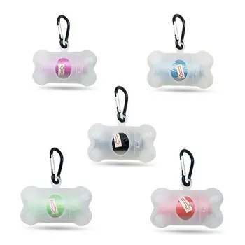 

Bone Shape Transparent Pet Dog Poop Bag Set Pets Garbage Bags Dispenser
