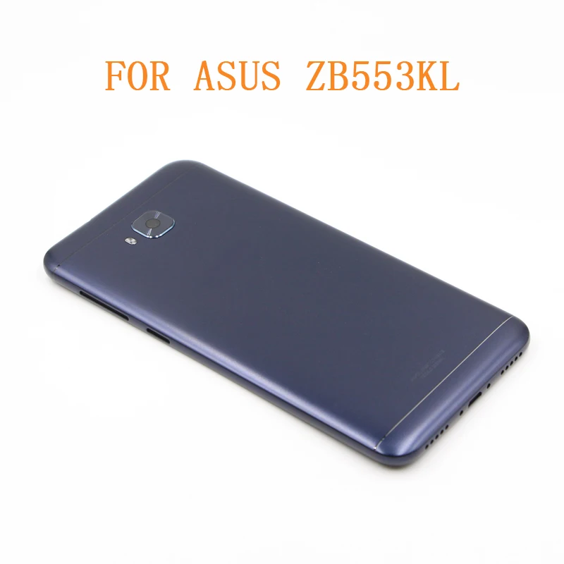 Реальный задний корпус Для ZENFONE 4 Selfie задняя крышка Батарейная дверь ZB553KL с кнопками громкости питания Замена для AS-US - Цвет: Blue