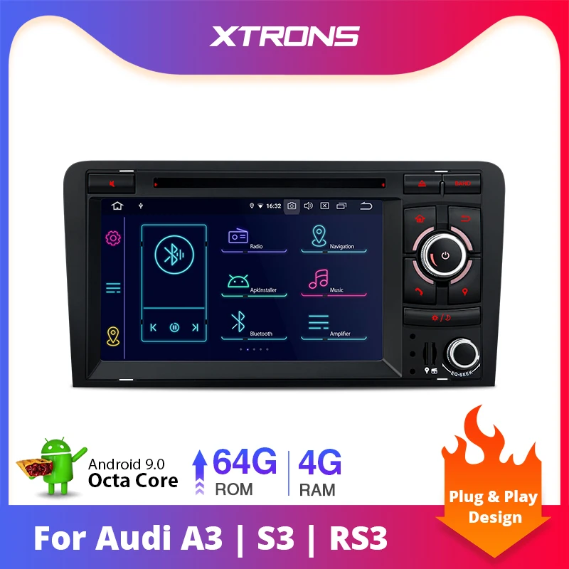 XTRONS Android 9,0 PX5 автомобильный Радио стерео dvd-плеер gps OBD TPMS для Audi A3 8P 2003-2012 S3 8P 2006-2012 RS3 Sportback 2011 2012