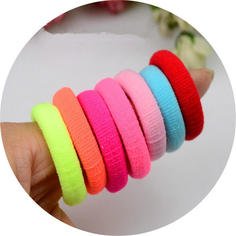 50 шт./лот аксессуары для волос девочек и детей резинки черные белые 2018 фиксации