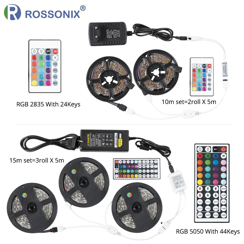 Светодиодная лента RGB 5050 SMD 2835 гибкая Fita светодиодный светильник s 5 м 10 15 DC 12 В с