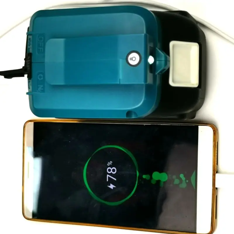 Зарядное устройство для телефона адаптер 2 usb порта с Светодиодный Ночник светильник источник питания для Makita