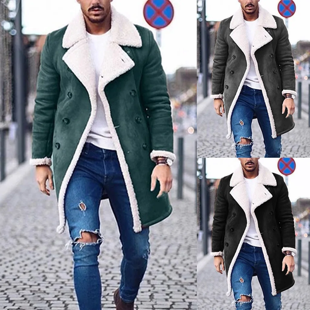 Новая мода, Брендовые мужские куртки, скоростные свободные длинные клетчатые мужские шерстяные свободные пальто