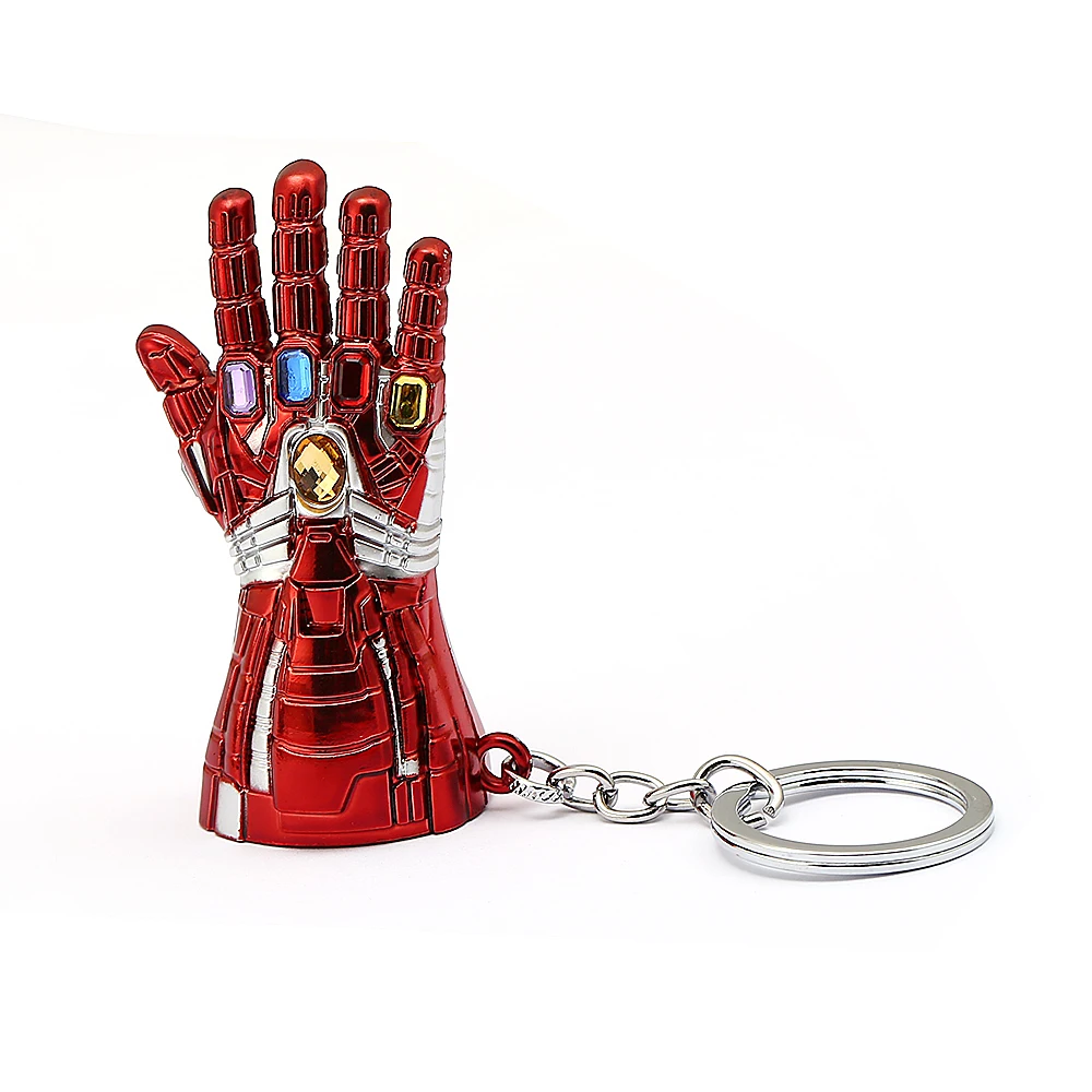 Новинка! Одежда с изображением Мстителей перчатка Халка брелок Marvel завершающей бесконечное Мощность перчатку брелки для ключей металлический кулон ювелирные изделия llaveros