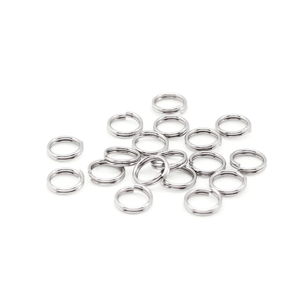 100 Stück Edelstahl-Sprengringe, Doppelringe, Doppelschlaufen, Sprengringe, Verbindungsstücke für DIY-Schmuckherstellung, Großhandel – Detail 13