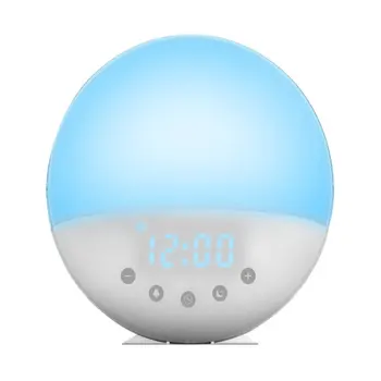 

USB Creative Natural Wake-up Light Alarm Clock Analog Sunrise And Sunset Sleep Music Light Led Colorful Night Light