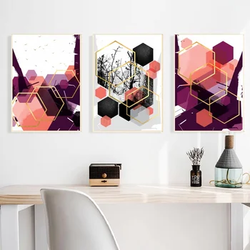 

Digital Landscape Abstract Art Poster Canvas Print Wall Pictures for Living Room No Frame