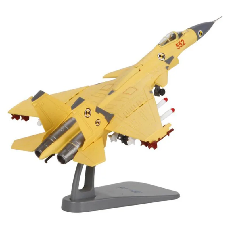 1/100 весы темно-синяя армейская китайская J-15 аналогичная Россия Су 33 Боевая модель самолета Сокол игрушки для взрослых и детей displaycollects - Цвет: B
