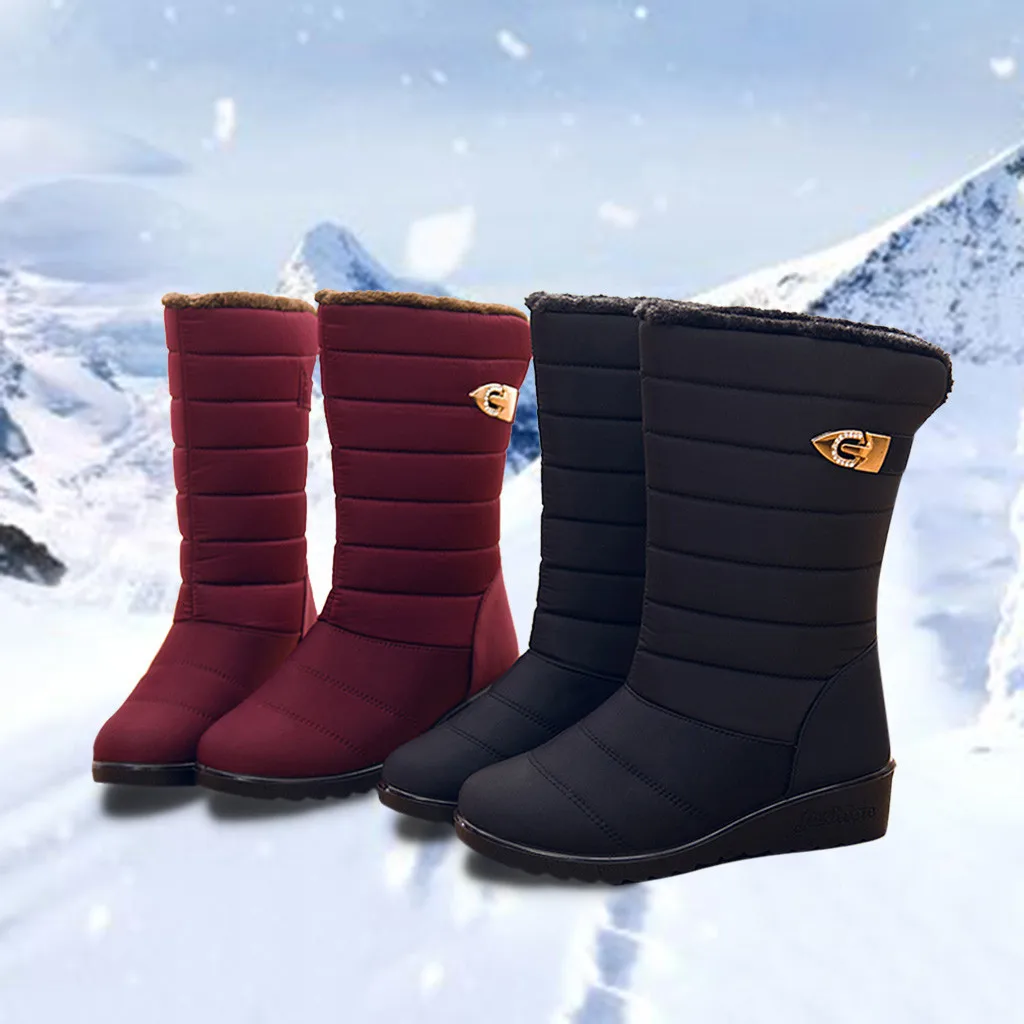 Botas de invierno para mujer, botas de nieve, botas de invierno, calzado  impermeable, botas de abrigo, mujer, invierno, x# XB20|Botas a media  pantorrilla| - AliExpress