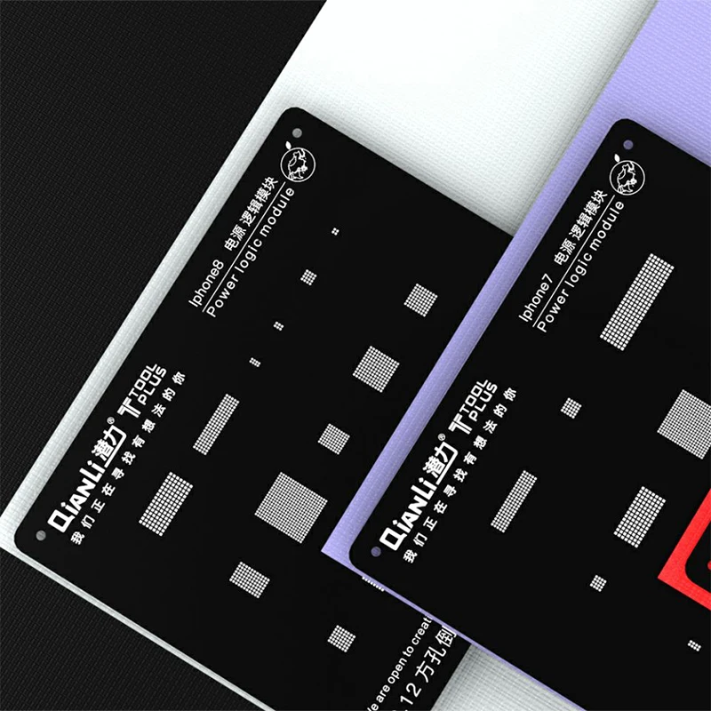 

Qianli Power Logic BGA Reballing Stencil 3D 2D Solder Template Set Power IC Tin Plant for iPhone 8P 8 7P 7 6SP 6S 6 5S