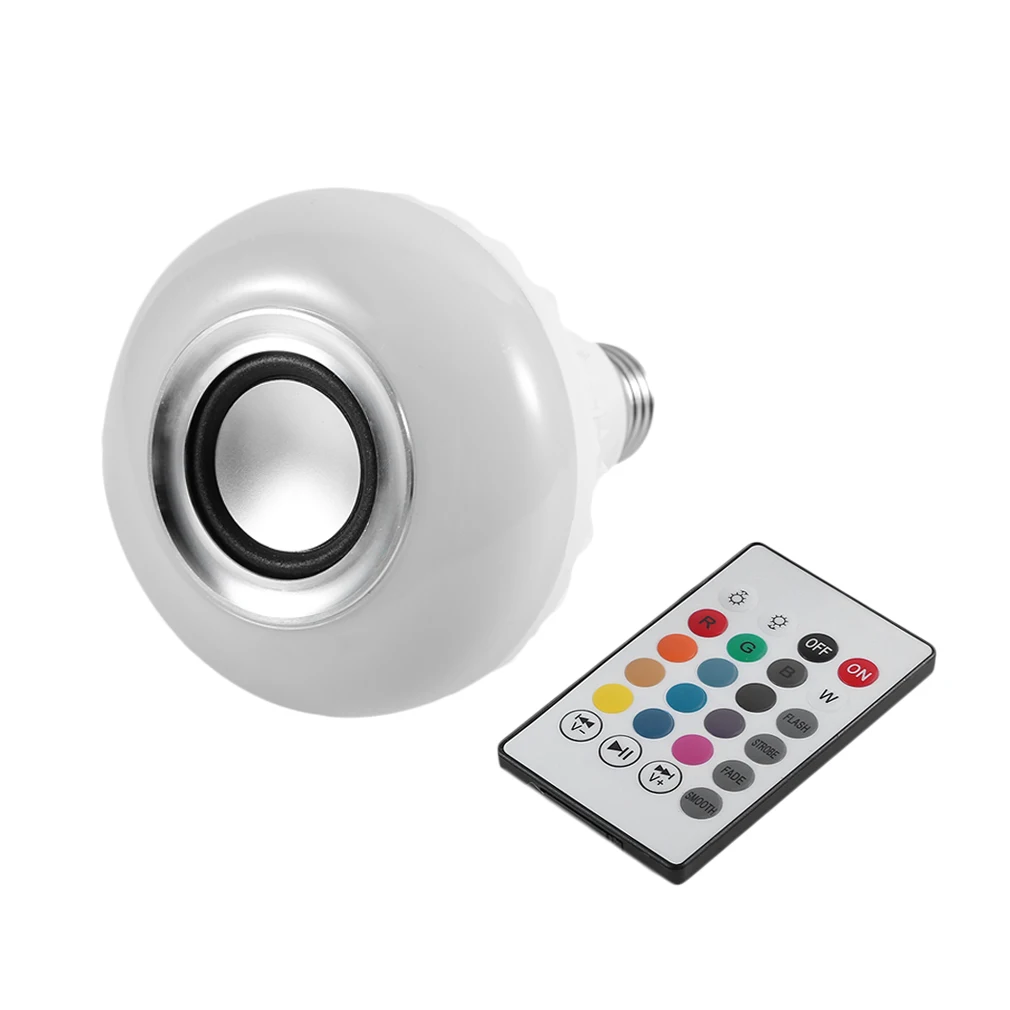 ICOCO умный беспроводной Bluetooth светодиодный стерео аудио динамик RGB цветная лампа 12 Вт 28 светодиодный s светильник с бусинами музыкальная лампа пульт дистанционного управления