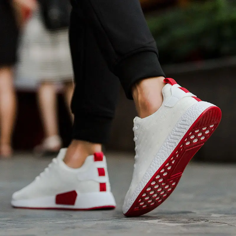 Men's shoes new men's casual shoes men's breathable sports shoes student shoes white shoes