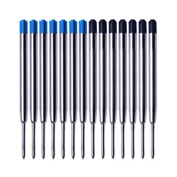 Recharges de stylo en métal, 9.9mm, 0.7 cm, 20 pièces, tiges de recharge spéciales remplaçables pour stylo à bille, pour écriture, papeterie scolaire et de bureau 