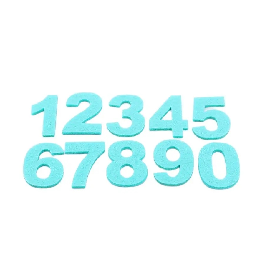 Felt Figures Numbers 0-9 Needlework Sewing Craft Scrapbooking Home Decoration 3mm Thick Felts Materials 10pcs CMCYILING