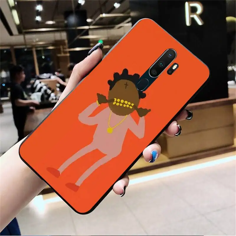 HPCHCJHM Kodak Black Rapper Soft black Phone Case For Oppo A5 A9 2020 Reno2 z Renoace 3pro Realme5Pro