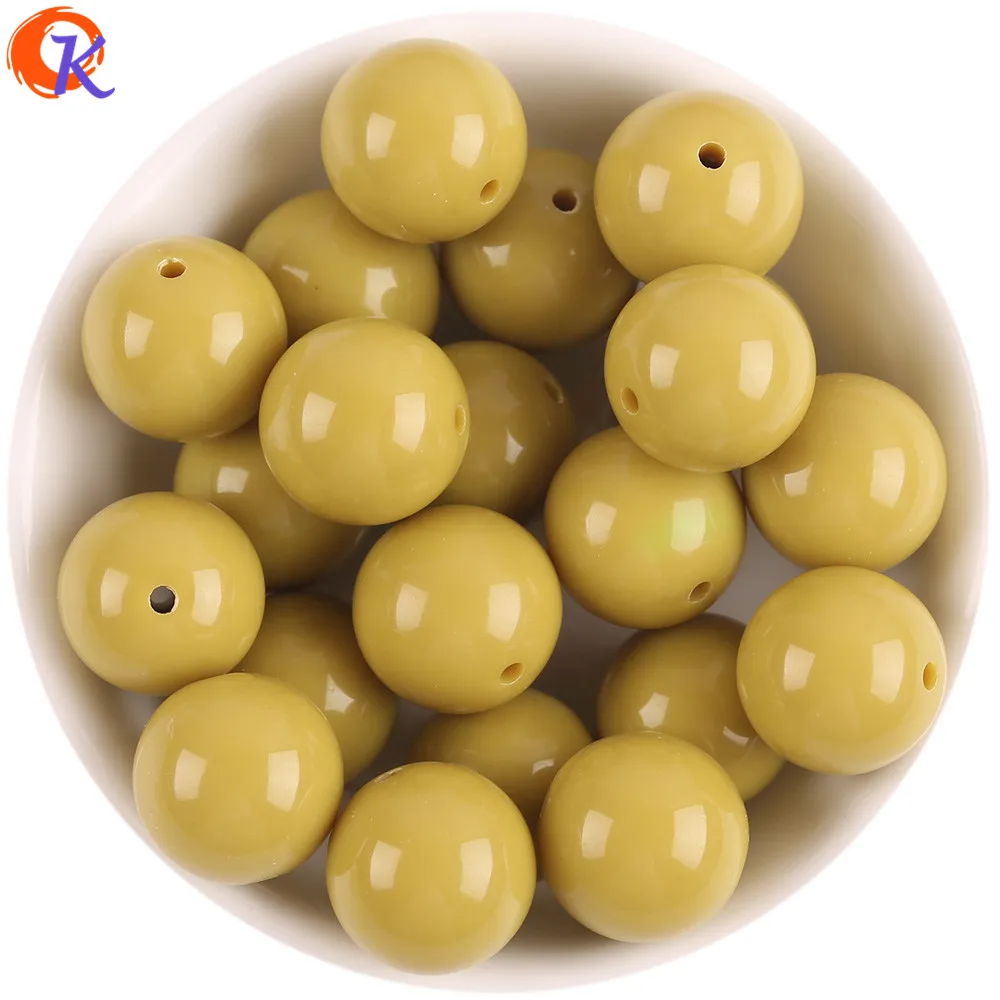 Yellow Green Cordial дизайн 12 мм 14 мм 16 мм акриловые бусины/Аксессуары для ювелирных изделий/Твердые бусины Изготовление ювелирных изделий/diy части/ручной работы/серьги фурнитура - Цвет: Yellow Green