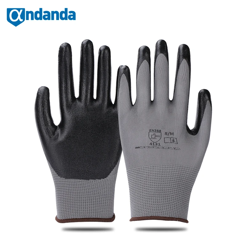 1/2/5/10/12 Pairs Work Gloves Security Protection Nitrile Gloves Smooth Working for Construction Gardening work gloves nitrile gloves protective gloves gardening gloves