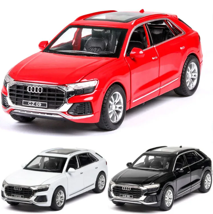 

1:32 Audi Q8 Car Model with Sound and Light Pull Back Alloy Toy Boy Collection Car Model Children's Toy Gift Free Shipping