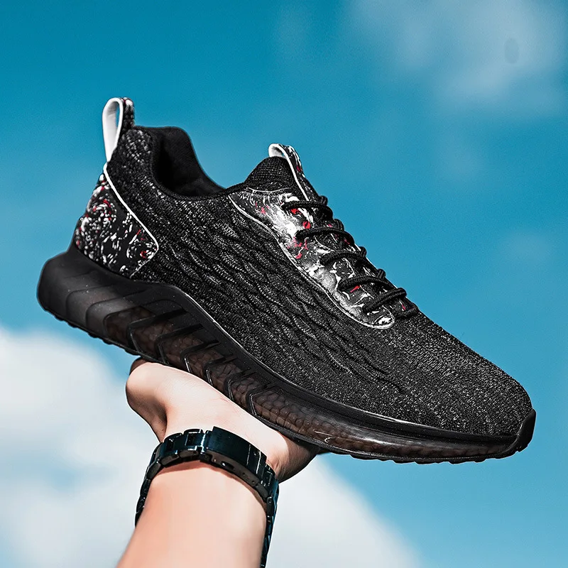 

Кроссовки мужские сетчатые дышащие, дышащие, на шнуровке, повседневная обувь для бега