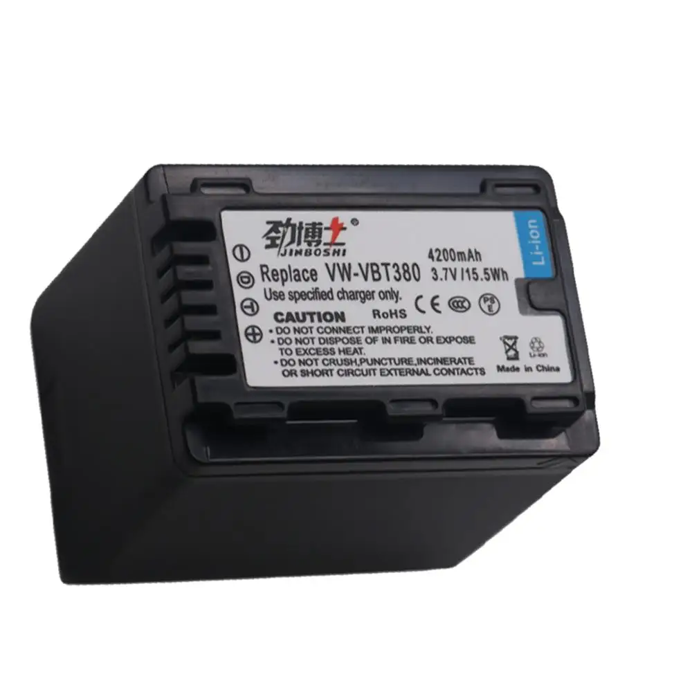 Комплект из 2 предметов VW VBT380 VBT190 Батарея для цифрового фотоаппарата Panasonic HC V110 V130