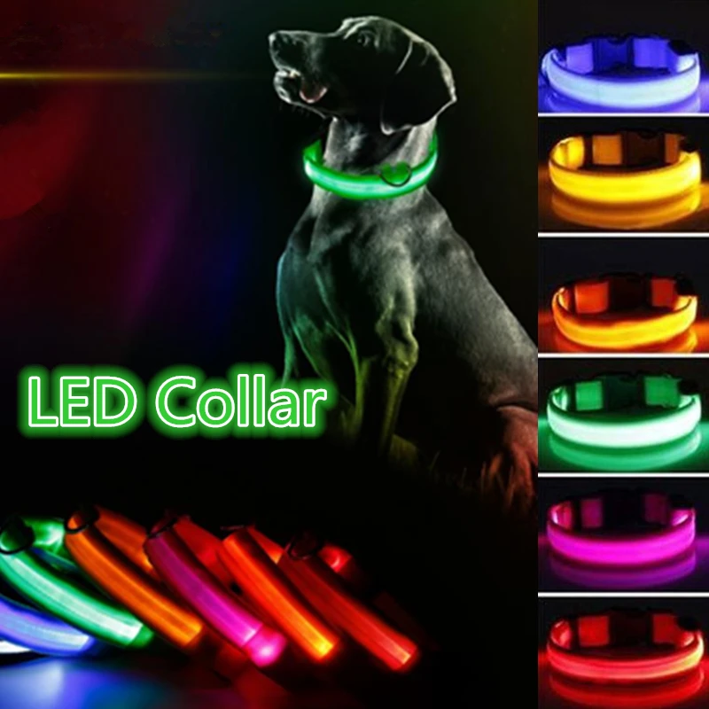 

USB Charging Led Dog Collar Anti-Lost Luminous Flashing Necklace Cat Dog Light Outdoor Walking Night Safety Collar Pet Supplies