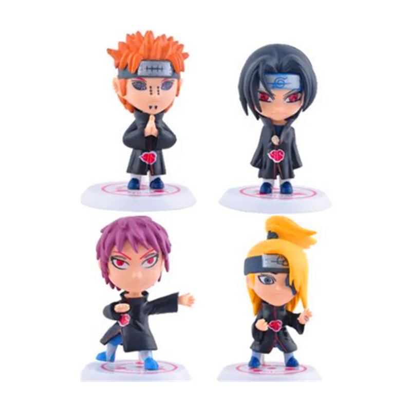 Japanese Anime Naruto Akatsuki Action Figure Toys 11Pcs/Set Naruto Konan Pain Uchiha Itachi Orochimaru Model Doll Kids Gifts action figure cartoon toys