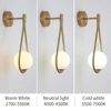 Modern LED Wall Lamps Metal Living Room Lamp Fashion Nordic Bedside Glass Wall Lamp Bedroom Decoration Lighting ► Photo 3/6