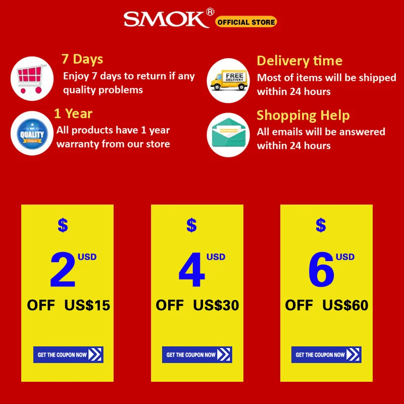 В наличии! 100% Оригинальный SMOK TFV12 Prince RBA с сопротивлением Ом для бака испаритель