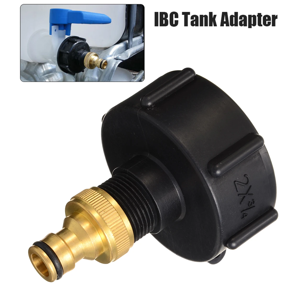 IBC Adapter 3/4 "Outlet Tap Rainwater Tank Adapter 1000L Water Tank Connection