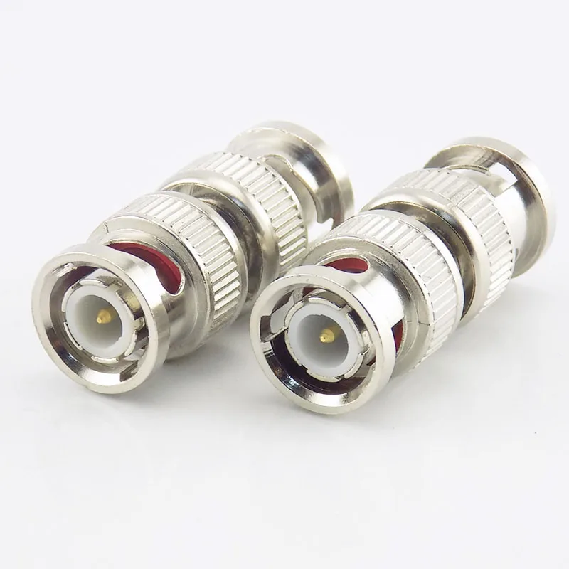 10pcs Bnc Male To Bnc Male Connector Adapter plug RF CCTV Security camera Coax Coupler Video Accessories K8