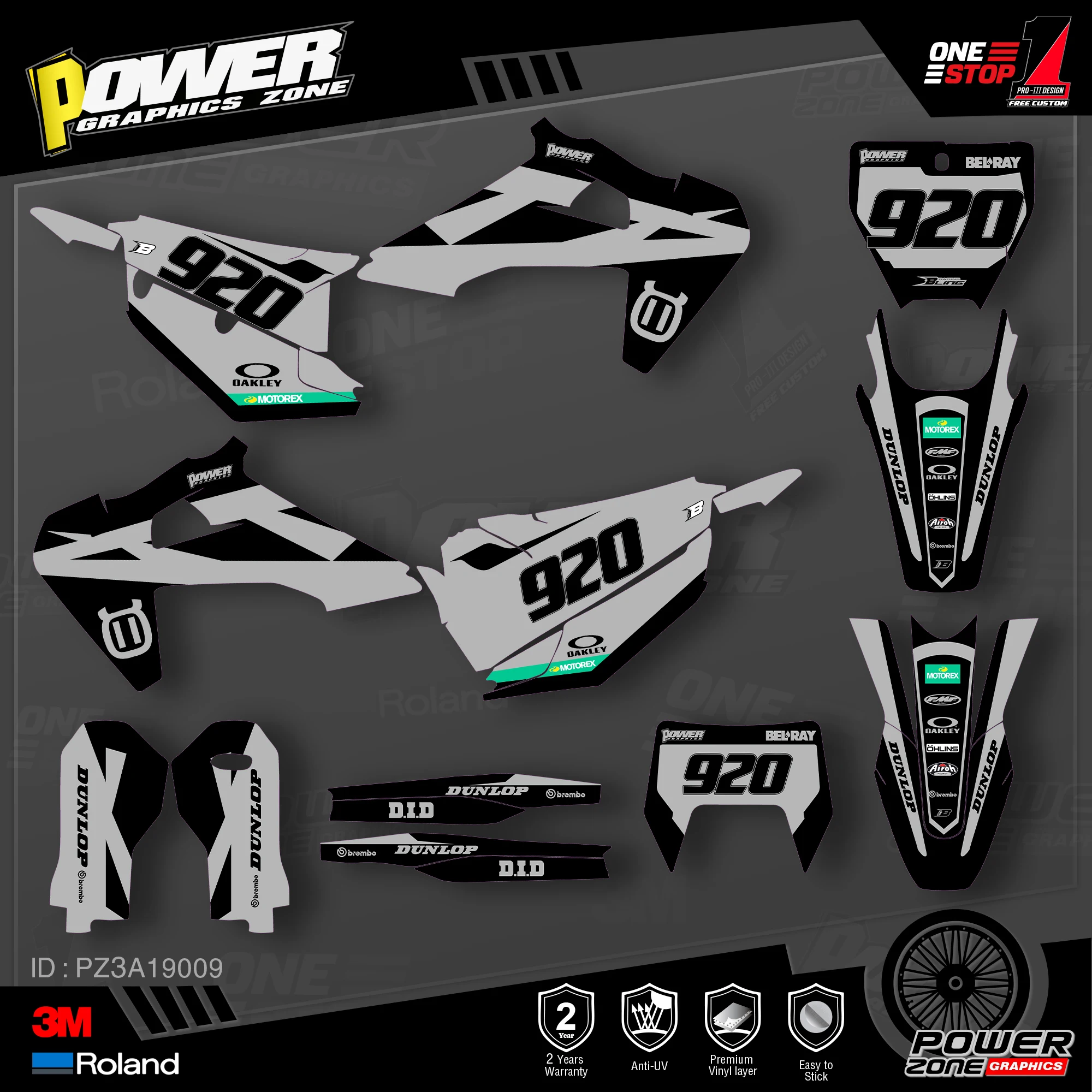 Персонализированные графические наклейки PowerZone Team 3M Набор наклеек для Husqvarna Decal