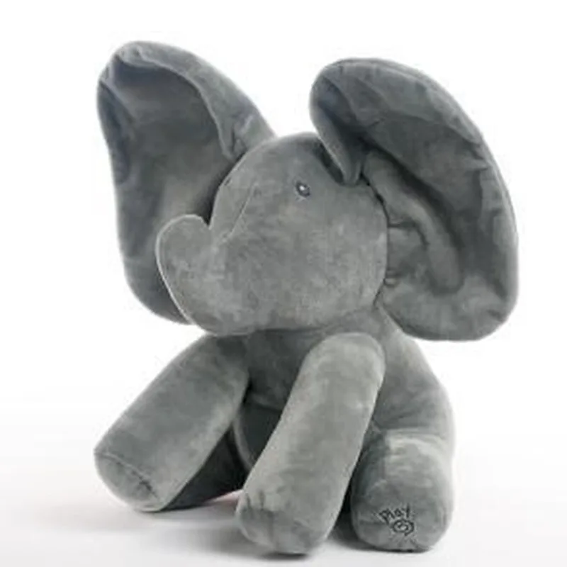 30CM Cute Hide and Seek Electric Elephant Plush Music Soothing Toys Music Interactive Model for Child Gift 30CM Cute Hide and Seek Electric Elephant Plush Music Soothing Toys Music Interactive Model for Child Gift