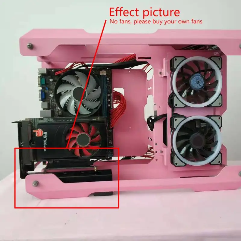 DIY металлический кронштейн для видеокарты, фиксированный вертикальный ATX чехол, PCI-E 16x x16, внутренние кронштейны, держатель, подставка