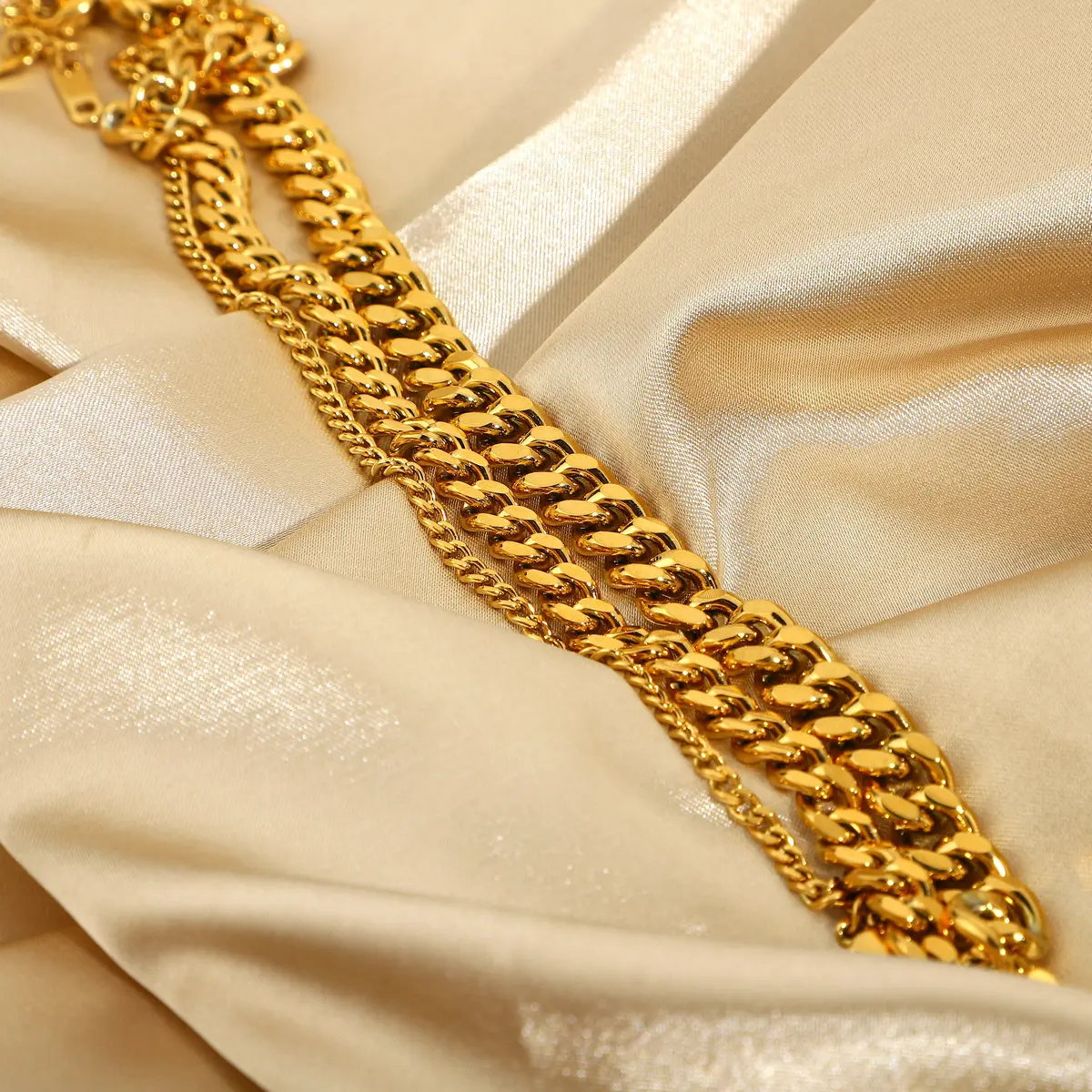 3mm 6mm 8mm Punk Miami Cuban Chain Anklets For Women Gold Plated Stainless Steel Stacking Chain Anklet Foot Jewelry - Image 3