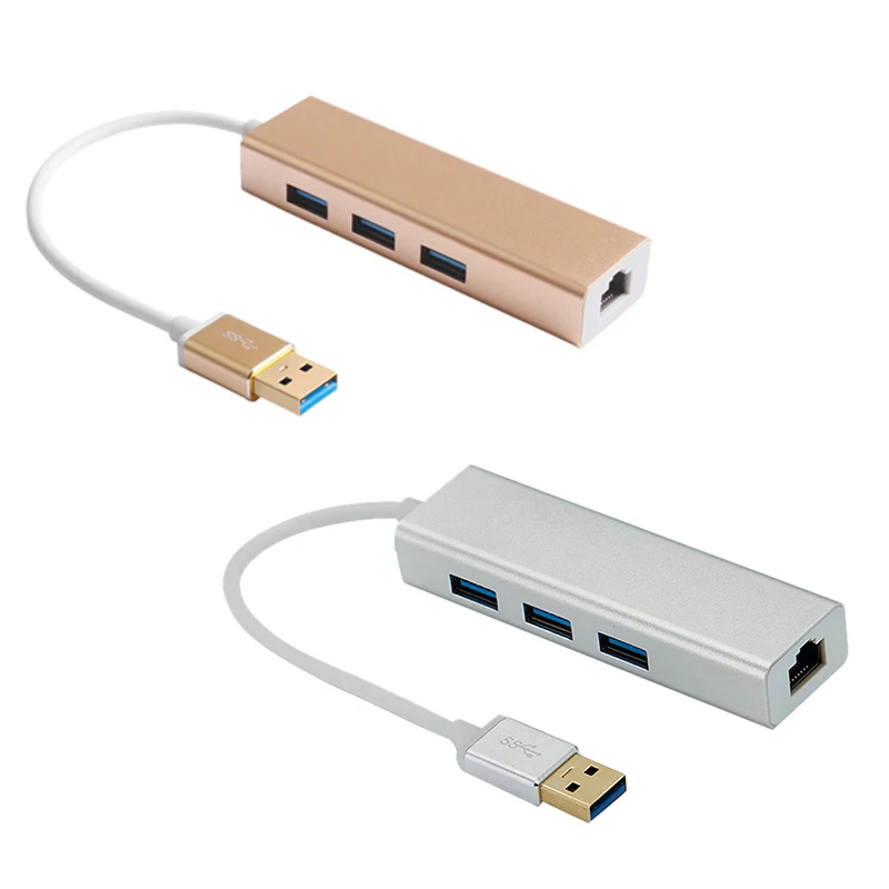 USB3.0 концентратор Gigabit Ethernet сетевой адаптер+ 3 порта концентратор USB 3,0 к RJ45 10/100/1000M Lan Карта для Macbook Windows 10