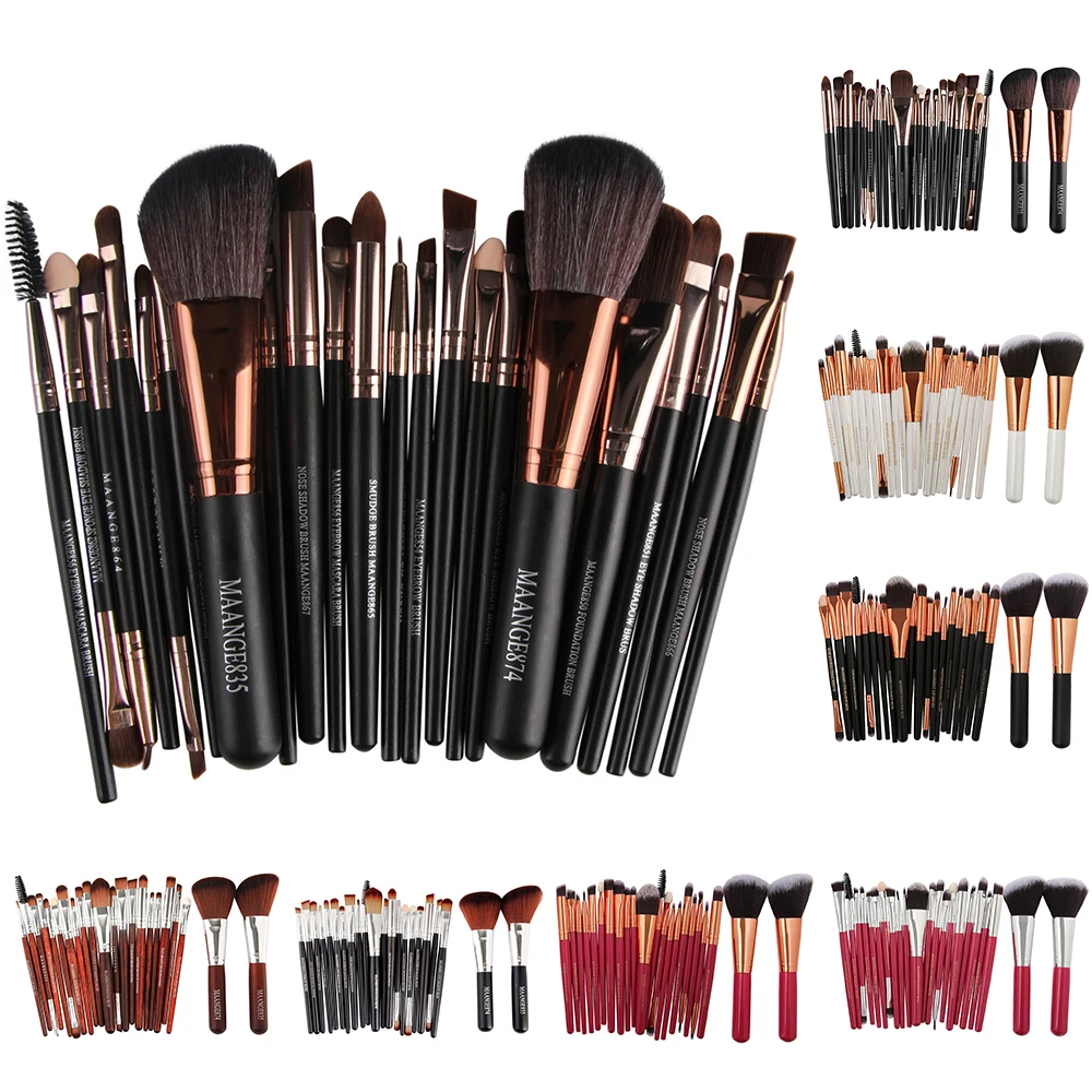 

MAANGE 22Pcs Makeup Brushes Set Face Foundation Powder Blush Eye Shadow Lip Make Up Brushes Tool Best Selling 2018 Products