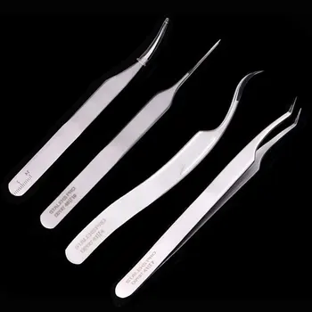 

Professional Eyelash Extension Tweezer Stainless Steel Closure Makeup Tweezers High Precision Beauty Tool Staleks