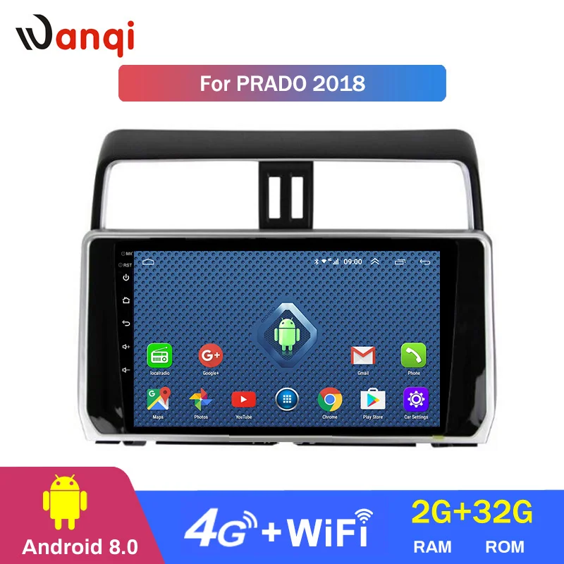 10 1 дюймовая автомобильная аудиосистема Android для 2018 Toyota Prado 4G Lte All Netcom навигация GPS