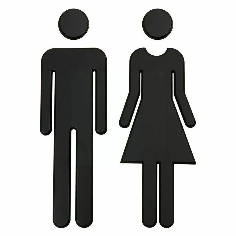 3d Diy Man &amp Woman Toilet Sticker Wc Door Sign Decals Signs Washroom Decor Restroom Wall Plaque Removable Signage T C9n4 | Дом и сад