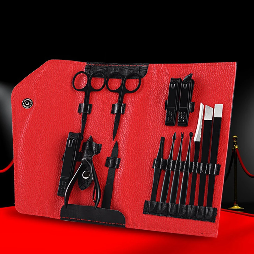 

14 шт./компл. машинка для стрижки ногтей ножницы пинцет нож носочки профессиональный маникюрный набор Nosehair стрижка набор маникюрные инструменты