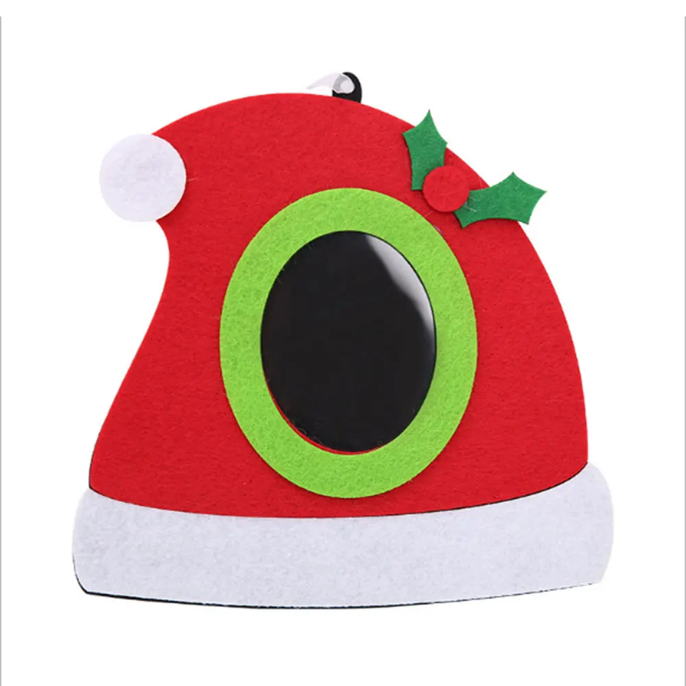 Christmas hat Fashion Latex Christmas Photo Frame Album Tree Ornaments Table Decorations - Цвет: Christmas hat