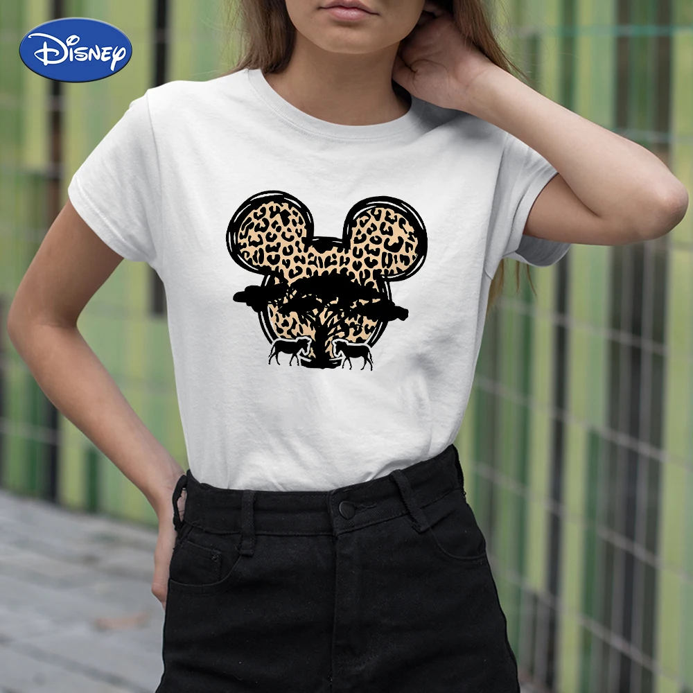 Minnie Mouse Leopard Printed T Shirt 