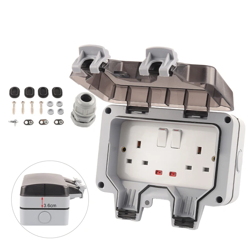 Ip66 13a Upgraded Safer Uk Standard Waterproof Outdoor Wall Power