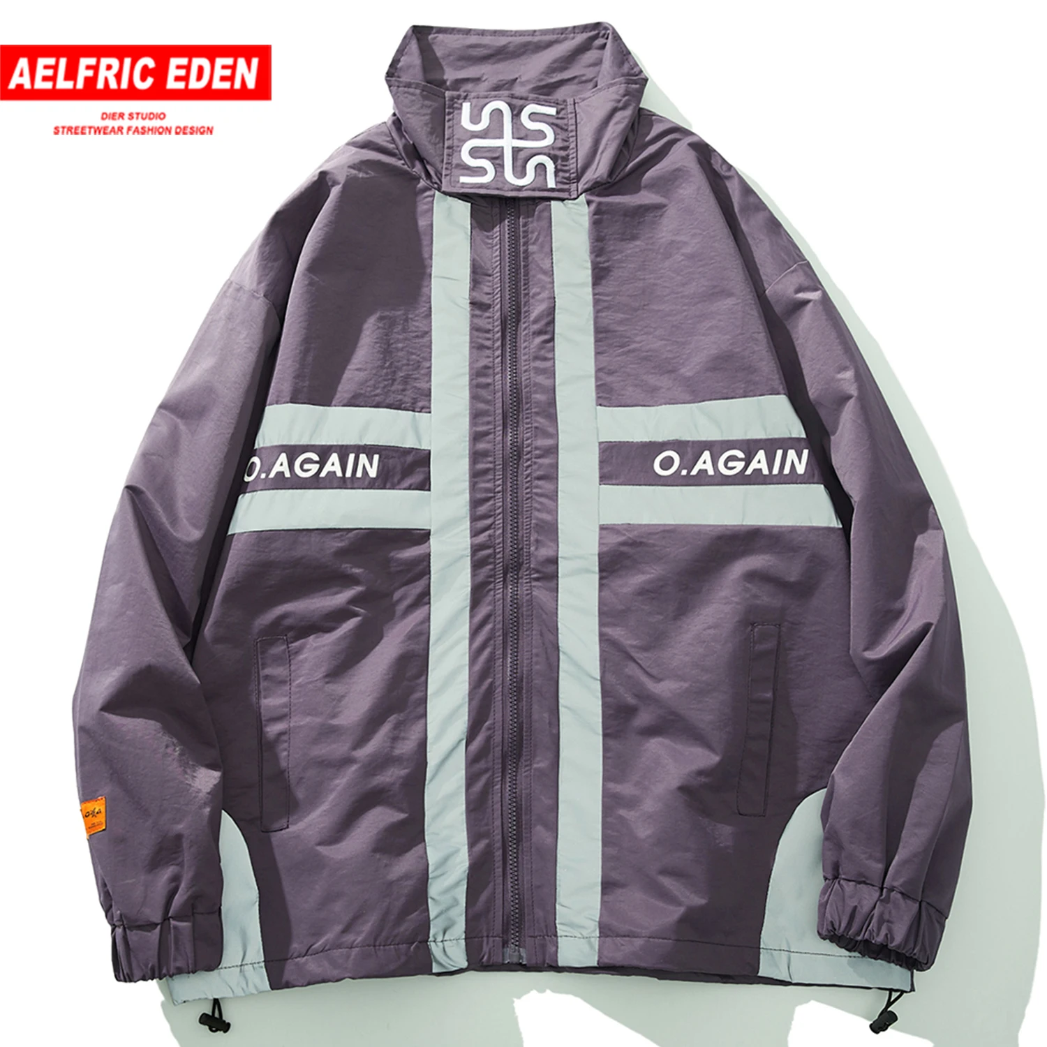 Aelfric Eden Лоскутные мужские куртки с буквенным принтом Harajuku хип хоп мужские топы Модные Повседневные хлопковые карго пальто уличная