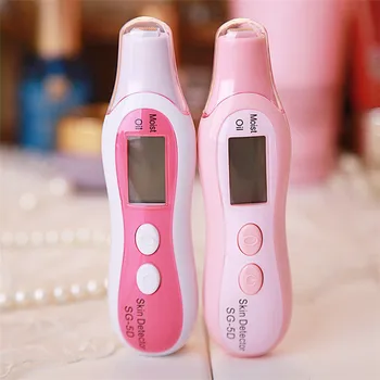 

Precision Skin Oil Content Analyzer LCD Digital Facial Skin Moisture Meter Battery Operated Skin Care Tester Monitor Detector 50