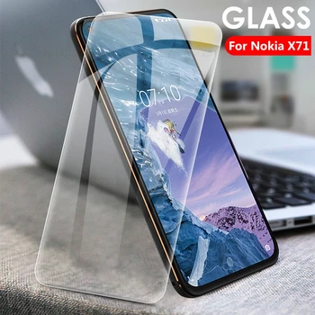Перейти на Алиэкспресс и купить 9H закаленное стекло для Nokia X8 X71 8,1 5,1 3,1 Plus X5 X3 защита экрана закаленное защитное стекло для Nokia X71 8,1 5,1 Plus